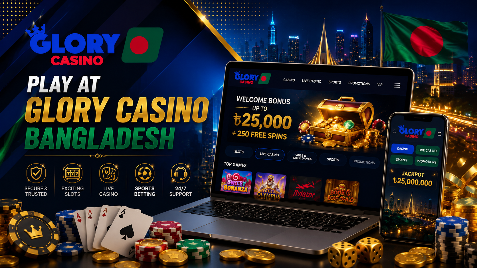 Glory Casino Bangladesh secure registration and account creation